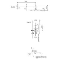 Душевая система  Gappo G7107-40