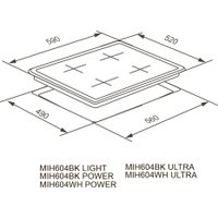 Варочная панель Meferi MIH604BK Light