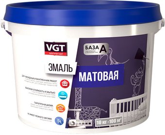 Эмаль VGT ВД-АК-1179 Универсальная Матовая RAL6005 1кг (зеленый)