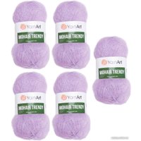 Набор пряжи для вязания Yarnart Mohair Trendy 138 (сиреневый, 5 шт)