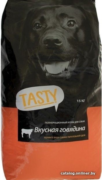 Сухой корм для собак Tasty Для взрослых собак с говядиной 15 кг