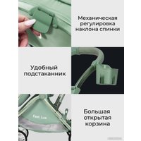 Коляска прогулочная «книга» Farfello Fest Lux FL-6 (вечнозеленый)