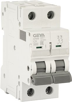 

Выключатель автоматический GEYA GYM9 2P 25А C 6кА GYM92P25C