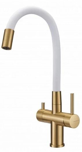 

Смеситель Milacio Ultra 560 MCU.560.GDW (белый/золото)