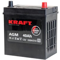 Автомобильный аккумулятор KRAFT AGM R+ 330A (40 А·ч)