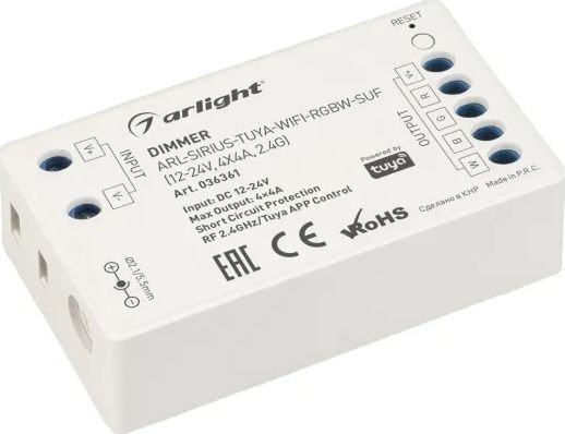 

Диммер RGBW Arlight ARL-Sirius-Tuya-WiFi-RGB-Suf 036361
