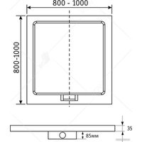 Душевой поддон RGW GWS-01 100x100