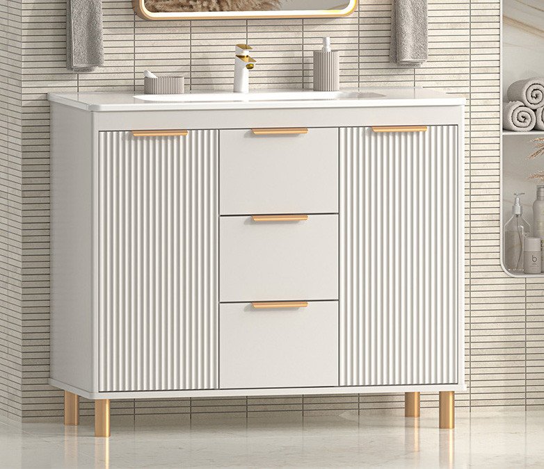 

Brevita Тумба с умывальником Risacca Crema 100 RIS-06100-0342Я+B-OND100-01 (серый кашемир)