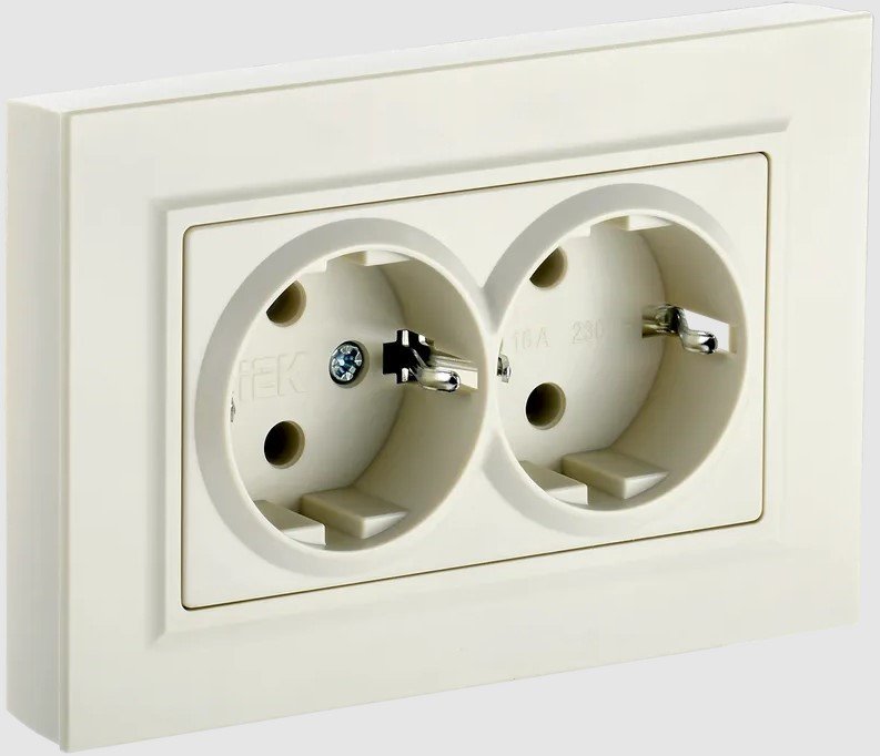 

Розетка IEK Brite РС12-3-БрКр