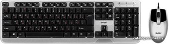 Офисный набор SVEN KB-S330C (черный/серебристый)