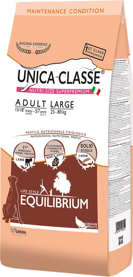 

Сухой корм для собак Unica Classe Maintenance Condition Adult Large Equilibrium Lamb 12 кг