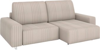Угловой диван Rivalli Уолтер УП 1000 + оттоманка (Angora N Beige/полиалюминий)