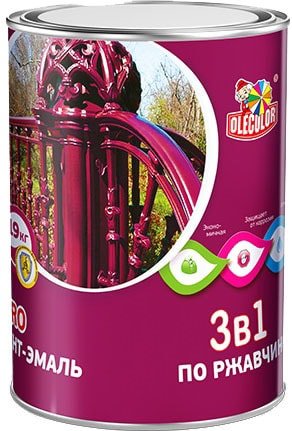 

Грунт-эмаль Olecolor 3 в 1 по ржавчине 0.9 кг (зеленый)