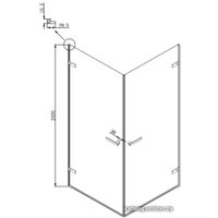 Душевой уголок Ambassador Abner 10011105 90х90