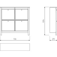 Тумба для обуви Mio Tesoro Сага 113x108 2.08.10.180.1 (белый) в Гомеле