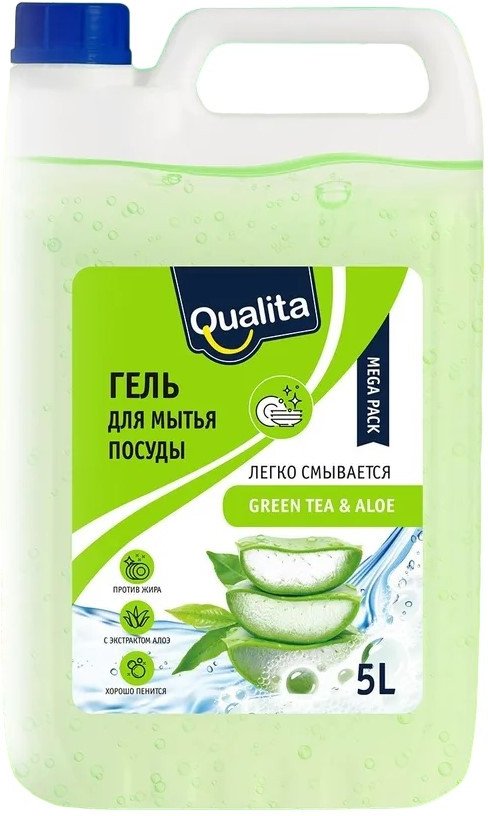 

Средство для мытья посуды Qualita Green Tea&Aloe 5000 мл