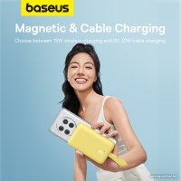 Внешний аккумулятор Baseus Magnetic Fast Charge Power Bank Type-C Edition 30W 10000mAh (желтый)