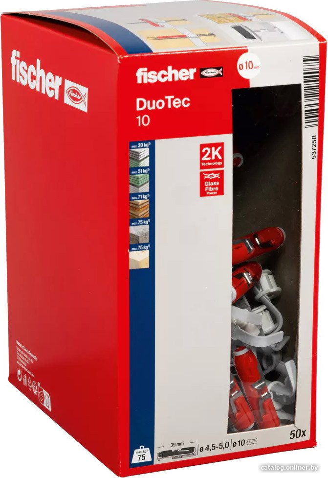 Дюбель универсальный Fischer DuoTec 10 537258 (50 шт)