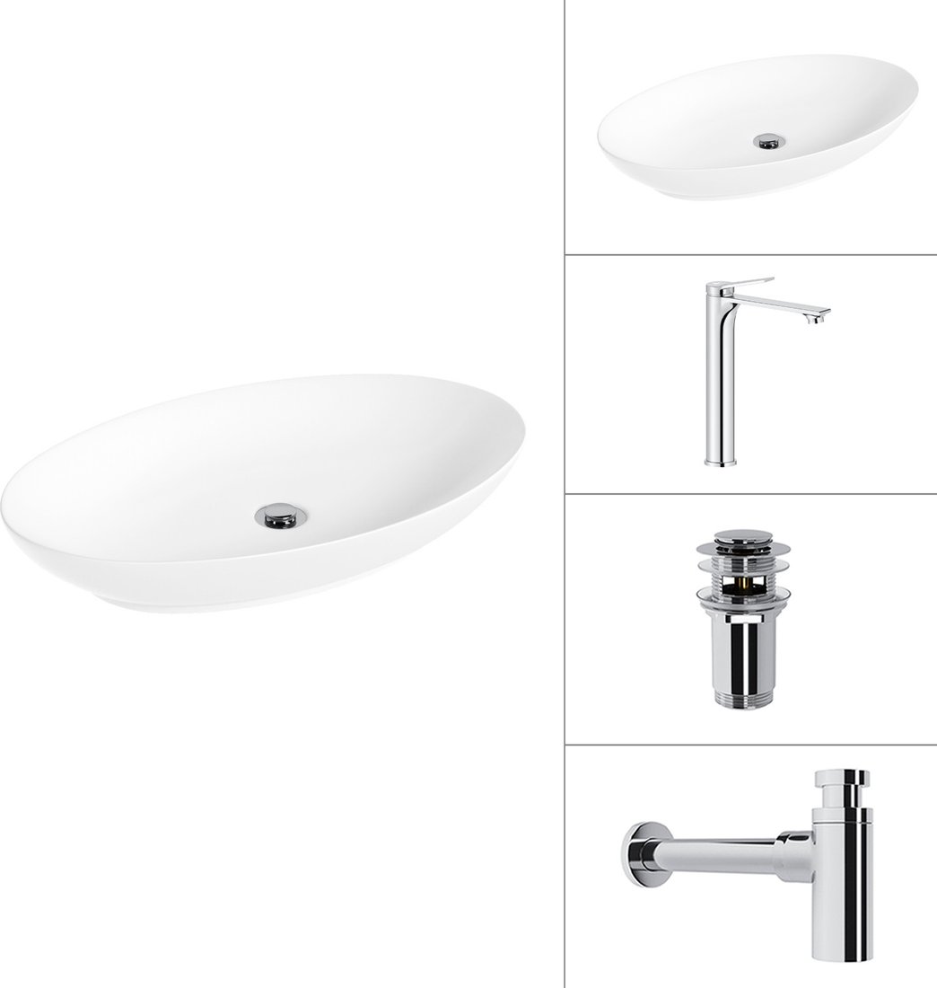 Умывальник Lauter 21571 + Rio 21AM12672 + сифон 21635CH + дон.клапан 21190CH (хром)