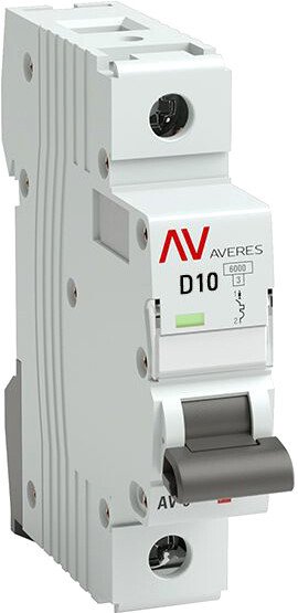 

Выключатель автоматический EKF Averes AV-6 1P 10A (D) 6kA mcb6-1-10D-av