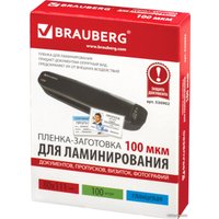 Пленка для ламинирования BRAUBERG Brauberg 80x111 мм 100 мкм 100 шт 530902 (глянцевый, прозрачный)