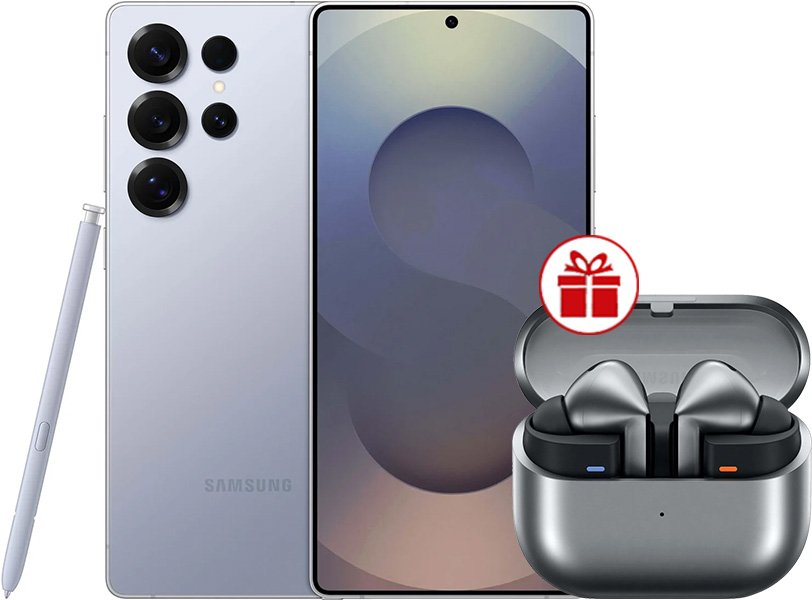 

Смартфон Samsung Galaxy S25 Ultra SM-S938B 12GB/1TB (синий титан) и наушники Samsung Galaxy Buds 3 Pro по акции