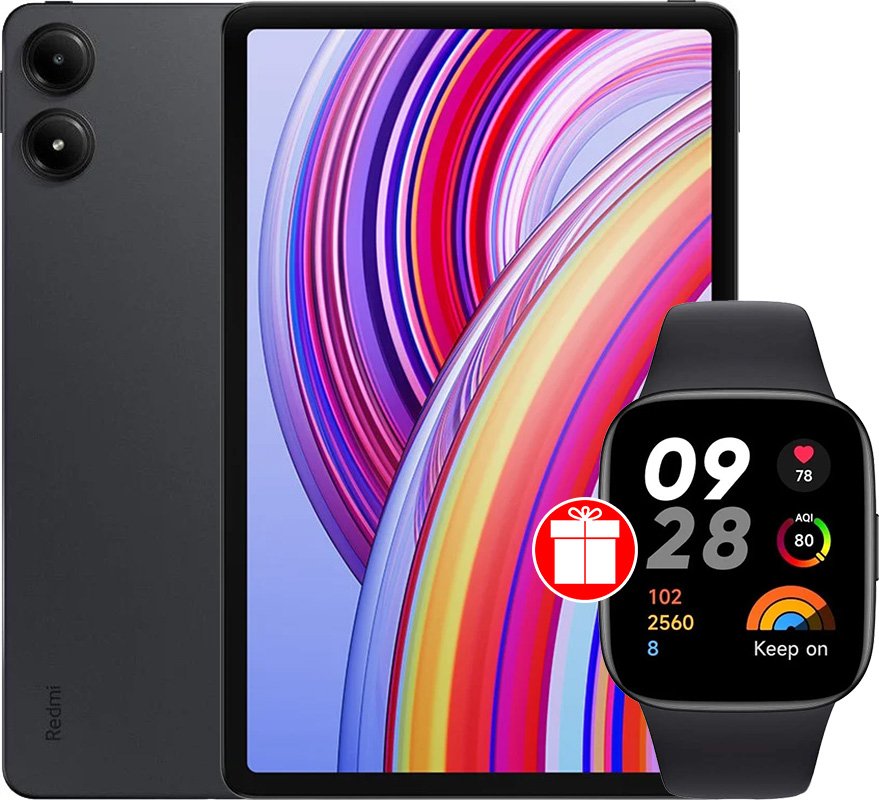 

Планшет Xiaomi Redmi Pad Pro 8GB/256GB международная версия (темно-серый) + умные часы Xiaomi Redmi Watch 3 Active (черный) по акции