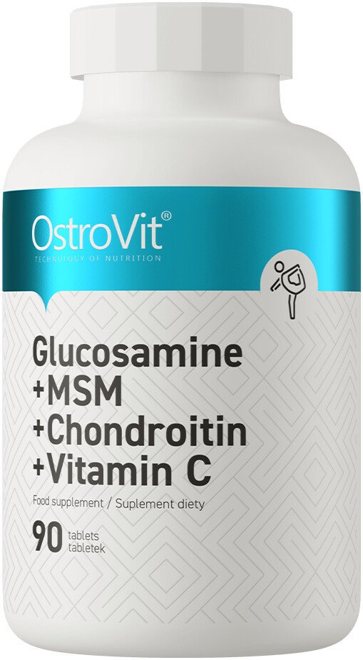 БАД OstroVit Glucosamine + MSM + Chondroitin + Vitamin C (90 таблеток)
