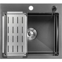 Кухонная мойка Saniteco 5045 Nano (с сифоном, дозатором и коландером) в Борисове