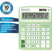 Бухгалтерский калькулятор BRAUBERG Extra Pastel-12-LG 250488 (мятный)