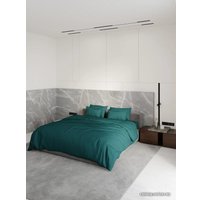 1.5-спальный комплект постельного белья Loon Emily (1.5-спальный, наволочка 70x70, темно-бирюзовый)