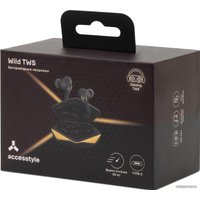 Наушники AccesStyle Wild TWS (черный/оранжевый)