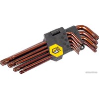 Набор ключей КВТ TORX КТ-9-S2 (Т10-Т50) 82178 (9 предметов)