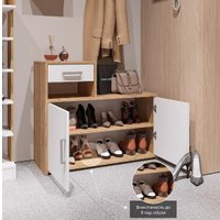 Тумба для обуви Стендмебель Кремона (белый/дуб крафт золото)