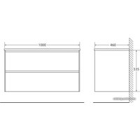  BelBagno Тумба под умывальник Pietra-1000-2C-SO-SCM (stucco cemento)