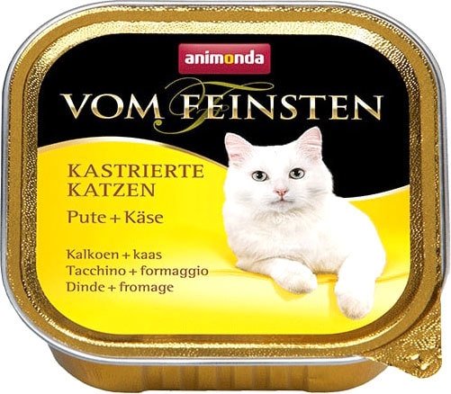 

Консервированный корм для кошек Animonda Vom Feinsten Castrated с индейкой и сыром 0.1 кг