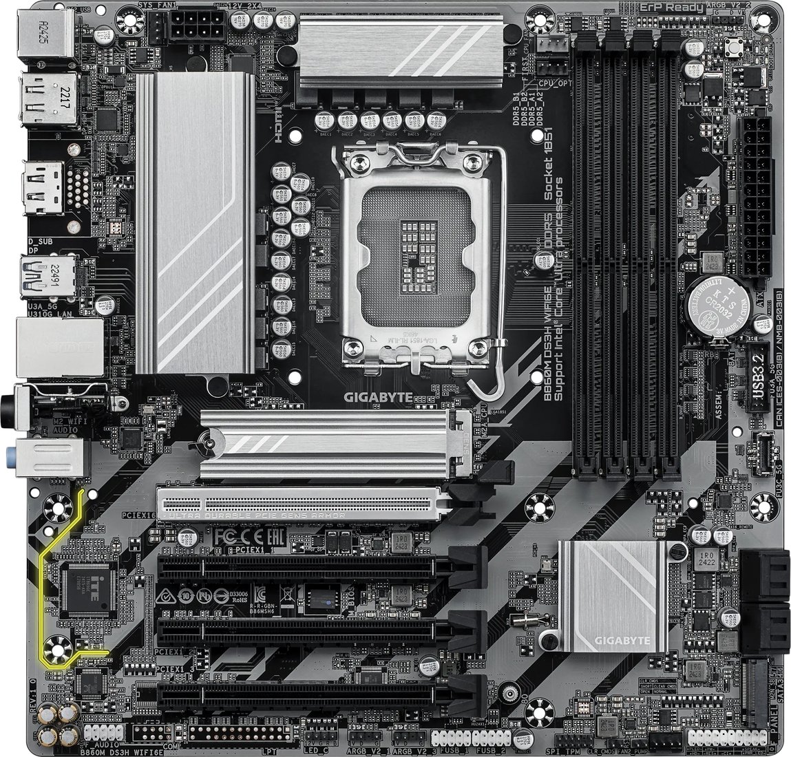 Материнская плата Gigabyte B860M DS3H WiFi6E