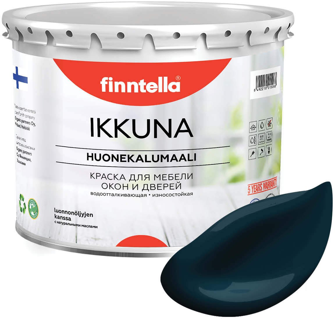 

Краска Finntella Ikkuna Ukonilma F-34-1-3-FL008 2.7 л (зеленый/синий)