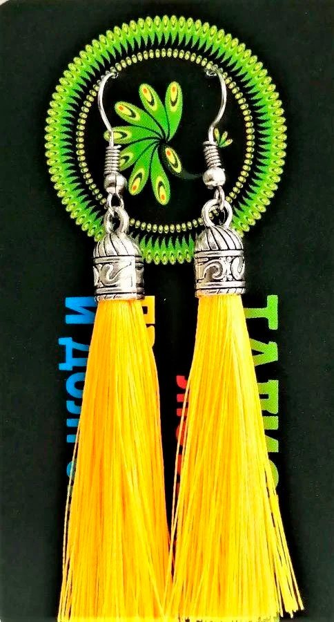 

Серьги Handmade ИП Егорова Желтые 5 см