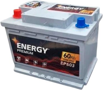 

Автомобильный аккумулятор Energy Premium EP603 (60 А·ч)