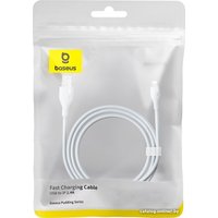 Кабель Baseus Pudding Series Fast Charging Cable 2.4A USB Type-A - Lightning (1.2 м, белый)