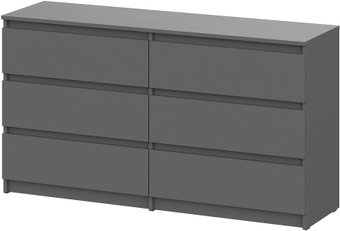 Комод NN мебель Денвер 6 ящиков 00-00111576 (графит серый)