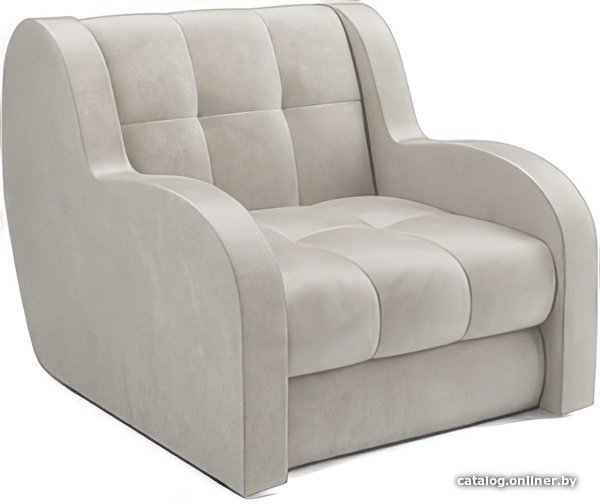 Кресло-кровать Мебель-АРС Аккордеон Барон (бархат, бежевый Star Velvet 6 Light Beige)