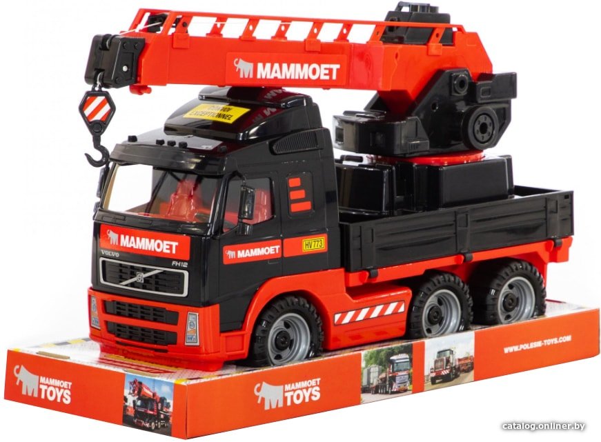 Автомобиль с краном Полесье Автомобиль-кран с краном Mammoet Volvo (в лотке) 57099