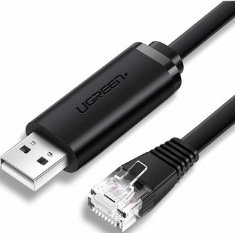 Кабель Ugreen CM204 60813 USB Type-A - RJ45 (3 м, черный)