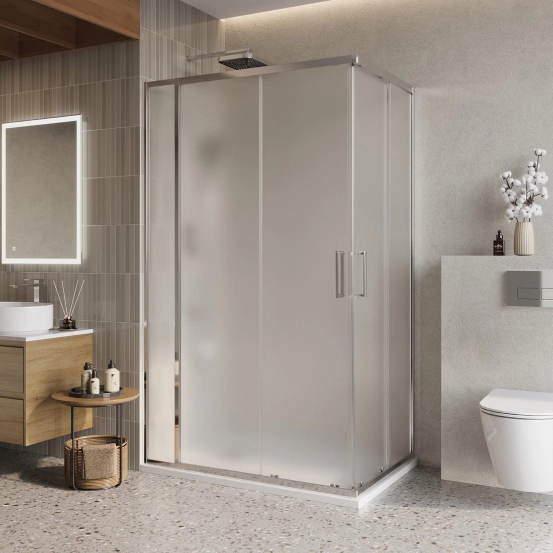 

Душевой уголок BelBagno LUCE-AH-21-110/90-P-Cr