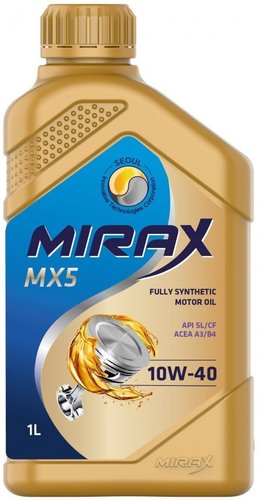 Моторное масло Mirax MX5 10W-40 SL/CF A3/B4 1л