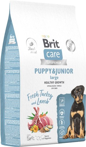 Dog Puppy&Junior Large Healthy Growth с индейкой и ягненком 3 кг