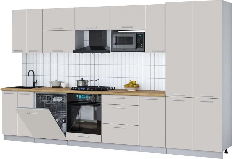 

Готовая кухня Интерлиния Мила Gloss 3.6-ПМ2 (кашемир/кашемир/дуб бунратти)