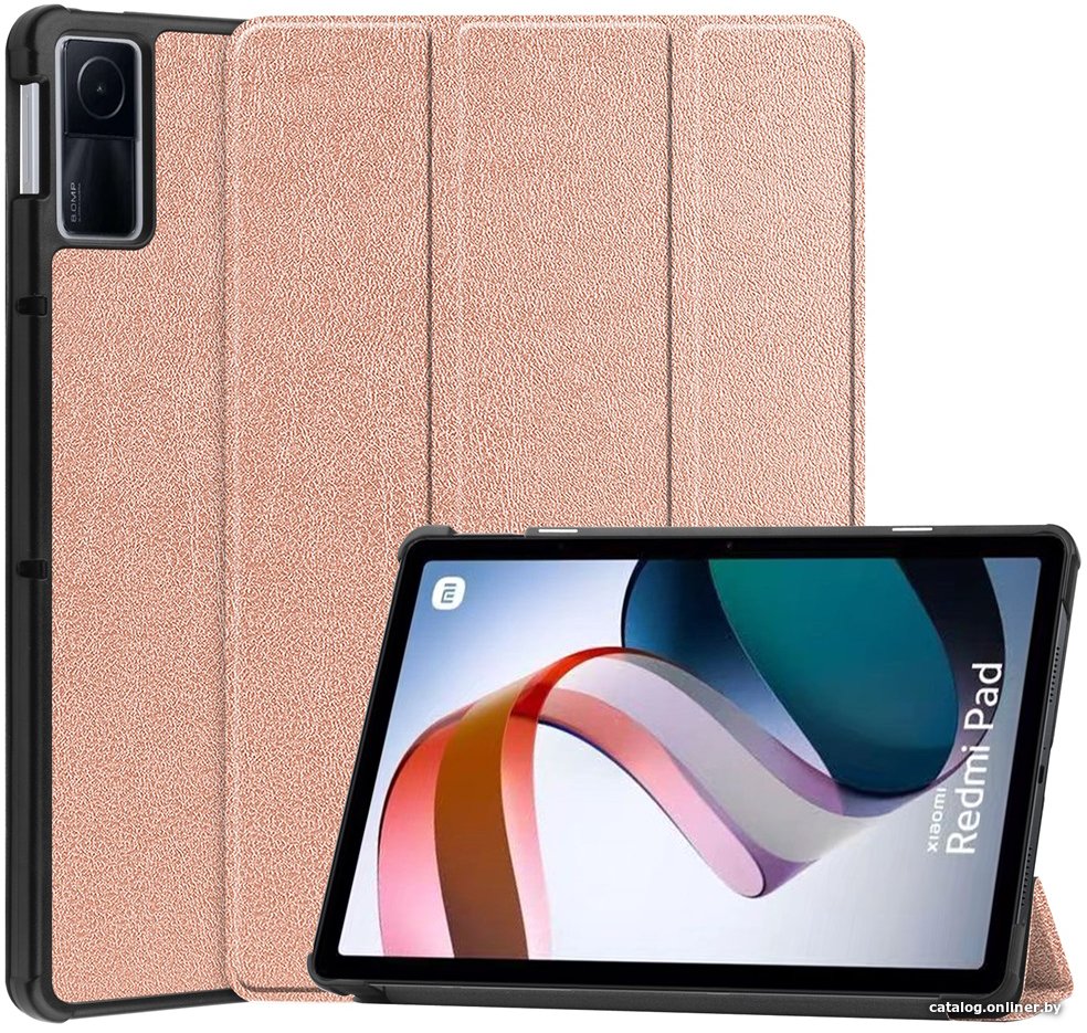 Чехол JFK Smart Case для Xiaomi Redmi Pad 10.6 (розовое золото)